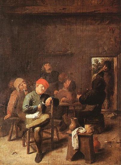 Adriaen Brouwer Peasants Smoking and Drinking oil painting picture